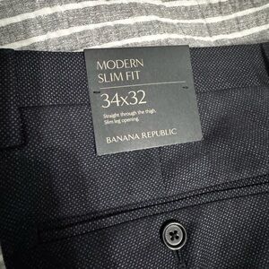 Men’s Charcoal Banana Republic Modern Slim Fit dress pants 34 x 32 NWT